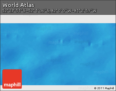 Physical 3D Map of the Area around 52° 14' 43" S, 81° 31' 30" W