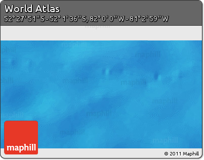 Physical 3D Map of the Area around 52° 14' 43" S, 81° 31' 30" W