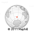 Outline Map of the Area around 52° 14' 43" S, 82° 31' 30" E, rectangular outline