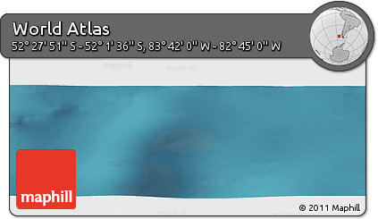 Satellite Panoramic Map of the Area around 52° 14' 43" S, 83° 13' 29" W