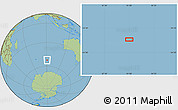 Savanna Style Location Map of the area around 52° 14' 43" S, 91° 1' 30" E
