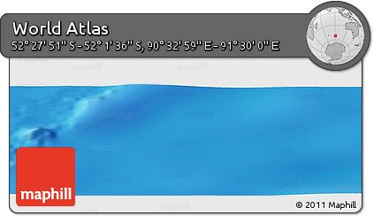 Shaded Relief Panoramic Map of the Area around 52°&nbsp;14'&nbsp;43"&nbsp;S,&nbsp;91°&nbsp;1'&nbsp;30"&nbsp;E