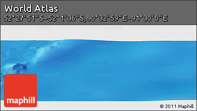 Shaded Relief Panoramic Map of the Area around 52°&nbsp;14'&nbsp;43"&nbsp;S,&nbsp;91°&nbsp;1'&nbsp;30"&nbsp;E