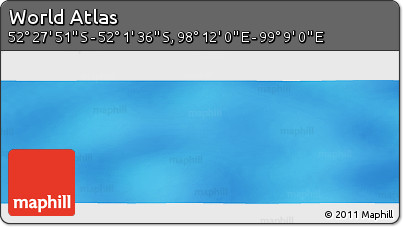 Physical Panoramic Map of the Area around 52° 14' 43" S, 98° 40' 30" E