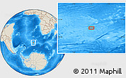 Shaded Relief Location Map of the area around 52° 38' 10" S, 0° 4' 30" E