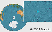 Satellite Location Map of the area around 52° 38' 10" S, 100° 22' 30" E