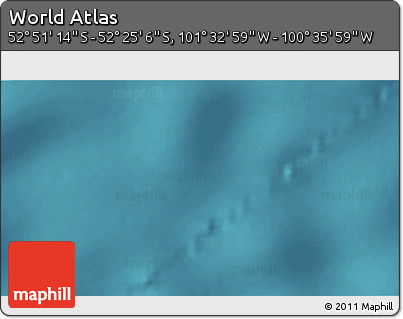 Satellite 3D Map of the Area around 52° 38' 10" S, 101° 4' 29" W