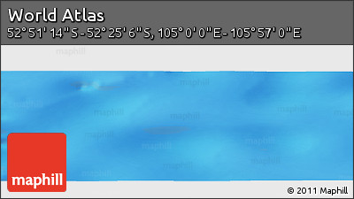 Physical Panoramic Map of the Area around 52° 38' 10" S, 105° 28' 29" E