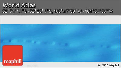 Physical Panoramic Map of the Area around 52° 38' 10" S, 105° 19' 29" W