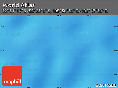 Shaded Relief Map of the Area around 52° 38' 10" S, 106° 19' 29" E