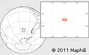 Blank Location Map of the area around 52° 38' 10" S, 107° 1' 30" W