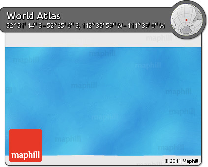 Shaded Relief 3D Map of the Area around 52° 38' 10" S, 112° 7' 30" W
