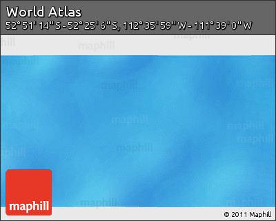 Shaded Relief 3D Map of the Area around 52° 38' 10" S, 112° 7' 30" W