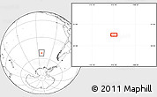 Blank Location Map of the area around 52° 38' 10" S, 112° 7' 30" W