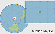 Savanna Style Location Map of the area around 52° 38' 10" S, 112° 7' 30" W