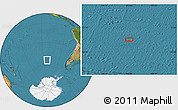 Satellite Location Map of the area around 52° 38' 10" S, 112° 58' 29" W