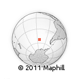 Outline Map of the Area around 52° 38' 10" S, 112° 58' 29" W, rectangular outline