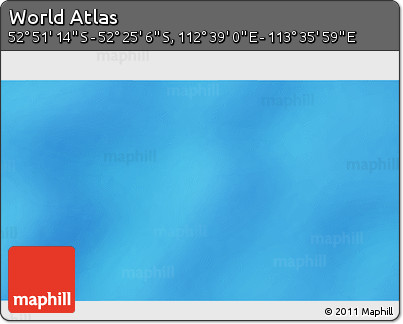 Shaded Relief 3D Map of the Area around 52° 38' 10" S, 113° 7' 30" E