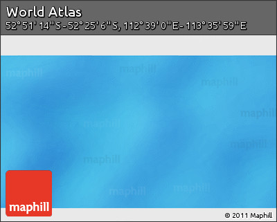Shaded Relief 3D Map of the Area around 52° 38' 10" S, 113° 7' 30" E