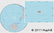 Gray Location Map of the area around 52° 38' 10" S, 113° 49' 29" W