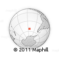 Outline Map of the Area around 52° 38' 10" S, 113° 49' 29" W, rectangular outline