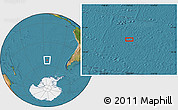 Satellite Location Map of the area around 52° 38' 10" S, 114° 40' 30" W