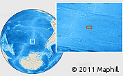 Shaded Relief Location Map of the area around 52° 38' 10" S, 114° 40' 30" W
