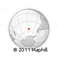 Outline Map of the Area around 52° 38' 10" S, 114° 40' 30" W, rectangular outline