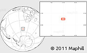 Blank Location Map of the area around 52° 38' 10" S, 11° 7' 30" E