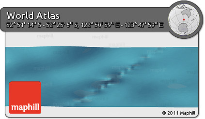 Satellite Panoramic Map of the Area around 52° 38' 10" S, 123° 19' 29" E