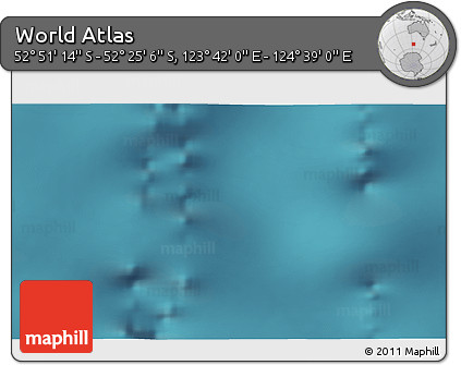 Satellite 3D Map of the Area around 52° 38' 10" S, 124° 10' 30" E