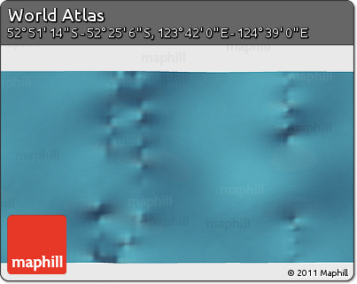 Satellite 3D Map of the Area around 52° 38' 10" S, 124° 10' 30" E