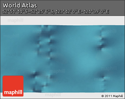 Satellite 3D Map of the Area around 52° 38' 10" S, 124° 10' 30" E