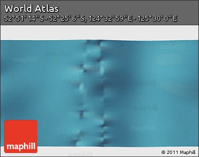 Satellite 3D Map of the Area around 52° 38' 10" S, 125° 1' 30" E