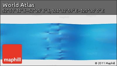 Physical Panoramic Map of the Area around 52° 38' 10" S, 125° 1' 30" E