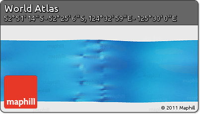 Physical Panoramic Map of the Area around 52° 38' 10" S, 125° 1' 30" E