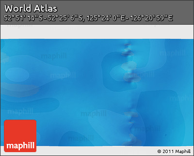 Political 3D Map of the Area around 52° 38' 10" S, 125° 52' 30" E