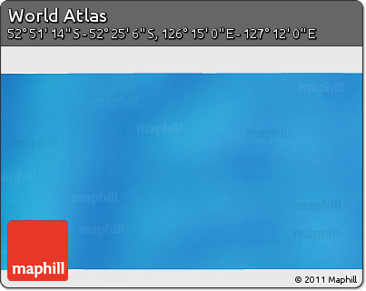 Physical 3D Map of the Area around 52° 38' 10" S, 126° 43' 29" E