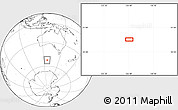 Blank Location Map of the area around 52° 38' 10" S, 126° 43' 29" E