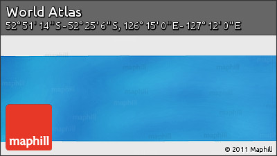 Physical Panoramic Map of the Area around 52° 38' 10" S, 126° 43' 29" E