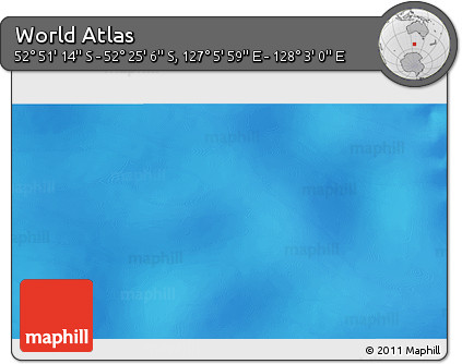 Physical 3D Map of the Area around 52° 38' 10" S, 127° 34' 30" E