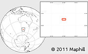 Blank Location Map of the area around 52° 38' 10" S, 127° 34' 30" E
