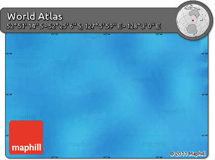 Physical Map of the Area around 52° 38' 10" S, 127° 34' 30" E