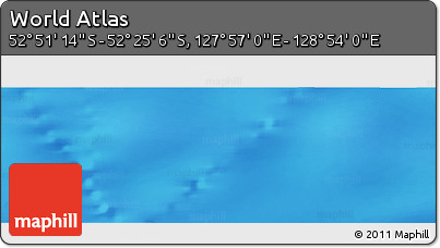Physical Panoramic Map of the Area around 52° 38' 10" S, 128° 25' 30" E