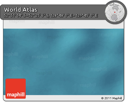Satellite 3D Map of the Area around 52° 38' 10" S, 129° 16' 30" E