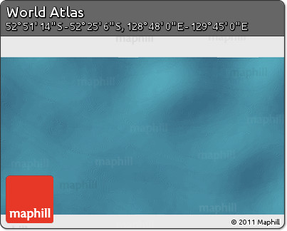 Satellite 3D Map of the Area around 52° 38' 10" S, 129° 16' 30" E