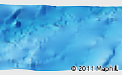 Physical 3D Map of the area around 52° 38' 10" S, 12° 49' 29" E