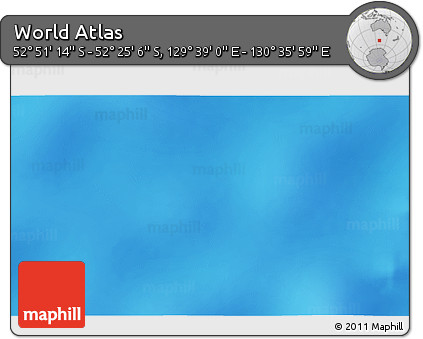 Physical 3D Map of the Area around 52° 38' 10" S, 130° 7' 30" E