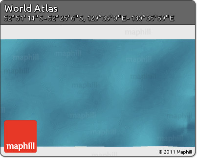 Satellite 3D Map of the Area around 52° 38' 10" S, 130° 7' 30" E