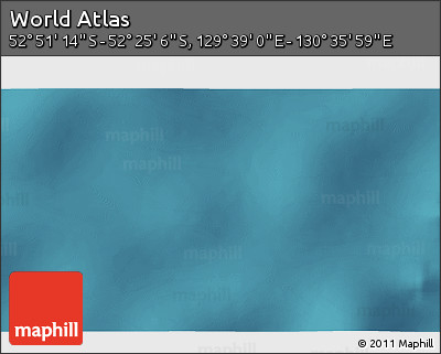 Satellite 3D Map of the Area around 52° 38' 10" S, 130° 7' 30" E